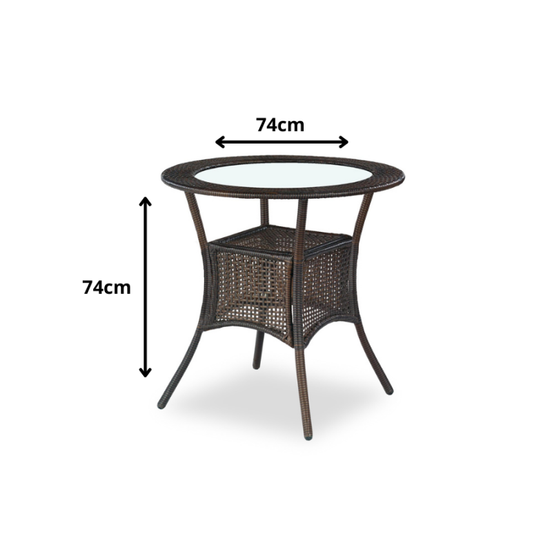 Stół ogrodowy Midas ciemny brąz