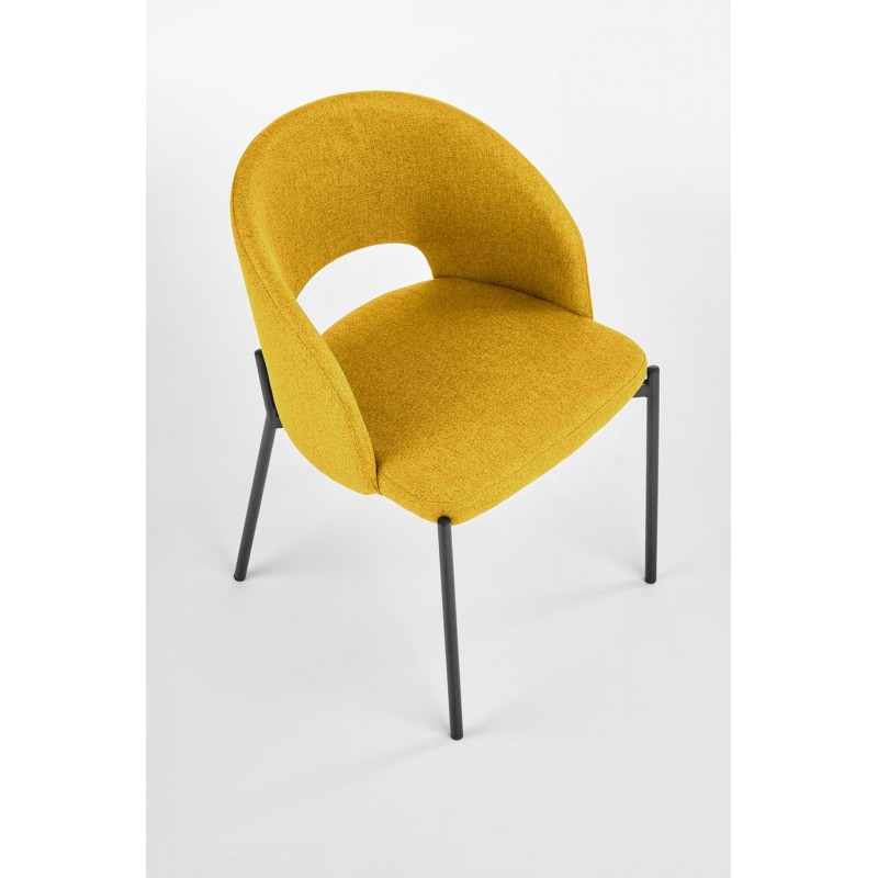 Zestaw krzeseł (4szt.) tapicerowanych Cherry Blossom musztardowy