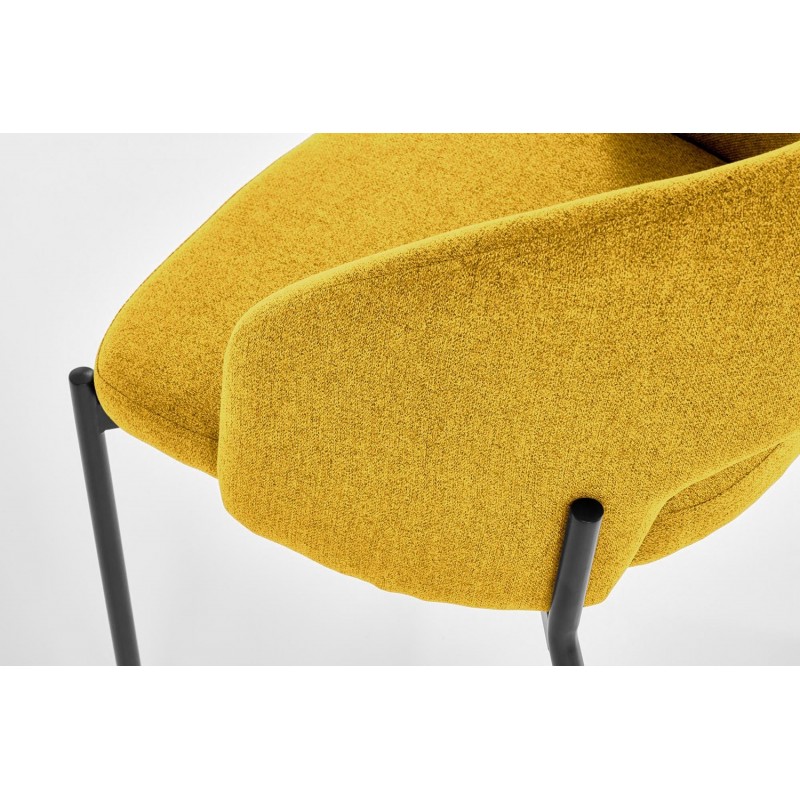 Zestaw krzeseł (4szt.) tapicerowanych Cherry Blossom musztardowy