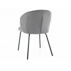 Stylowe krzesło tapicerowane Kevin Vardo czarny stelaż/szary 11