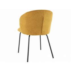 Stylowe krzesło tapicerowane Kevin Vardo czarny stelaż/curry 66