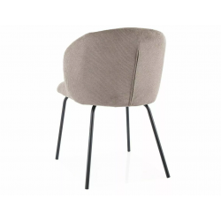 Stylowe krzesło tapicerowane Kevin Vardo czarny stelaż/ciemny