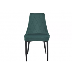 Krzesło tapicerowane Trix B Velvet czarny stelaż/zielony bluvel