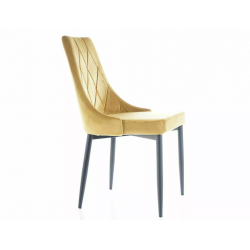 Krzesło tapicerowane Trix B Velvet czarny stelaż/curry bluvel 68