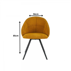 Obrotowe krzesło Capri Vardo czarny stelaż/curry 66