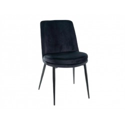 Stylowe krzesło tapicerowane Kayla Velvet czarny stelaż/czarny