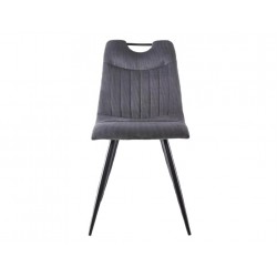 Krzesło tapicerowane Orfe sztruks czarny stelaż/szary fjord 15