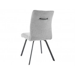 Krzesło tapicerowane Swing Brego czarny stelaż/szary 07