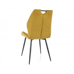 Krzesło tapicerowane Arco Brego czarny stelaż/curry 68