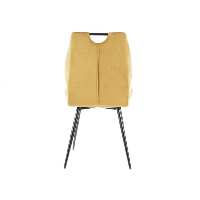 Krzesło tapicerowane Arco Velvet czarny stelaż/curry bluvel 68