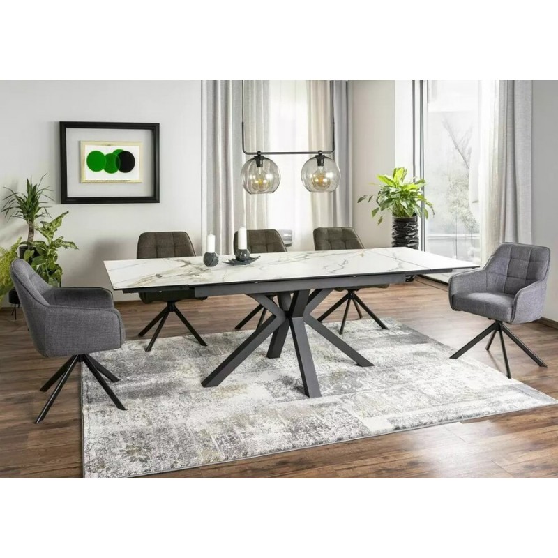 KRZESŁO METRO BJORN CZARNY STELAŻ/OLIWKA 77