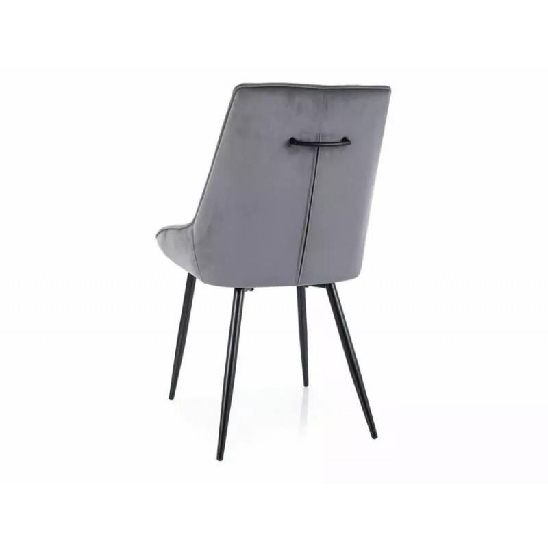 KRZESŁO AGAT VELVET CZARNY STELAŻ/SZARY BLUVEL 14
