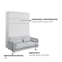 Półkotapczan BC-01 z sofą BC-18 i dostawkami BC-07 140X200