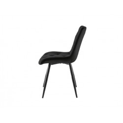 Krzesło tapicerowane Ralph Velvet czarny stelaż/czarny bluvel 19