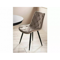 Krzesło tapicerowane Ralph Velvet czarny stelaż/ciemny beż