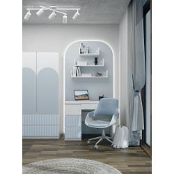 Biurko Mijas LEWE ARTEO BLUE Niebieski