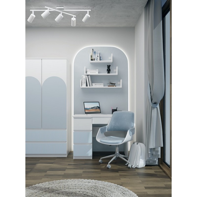 Biurko Mijas LEWE ARTEO BLUE Niebieski