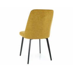 Krzesło tapicerowane Aldo Brego czarny stelaż/curry 68