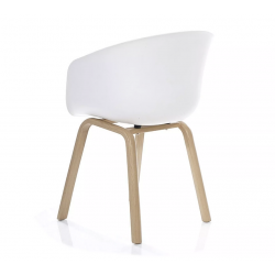 Nowoczesne krzesło Ego kolor dąb/biały