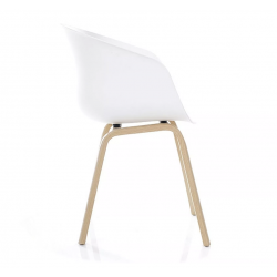 Nowoczesne krzesło Ego kolor dąb/biały