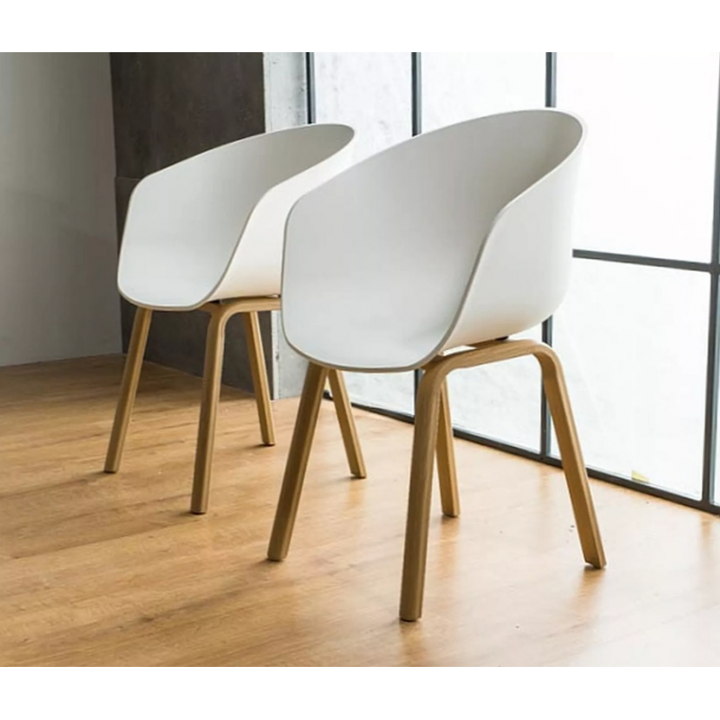 Nowoczesne krzesło Ego kolor dąb/biały