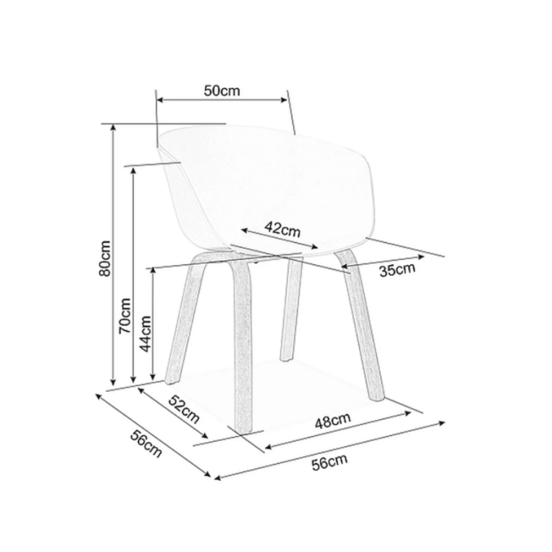 Nowoczesne krzesło Ego kolor dąb/biały