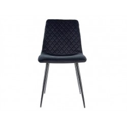 Eleganckie krzesło tapicerowane Irys Velvet czarny