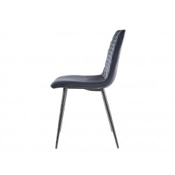 Eleganckie krzesło tapicerowane Irys Velvet czarny