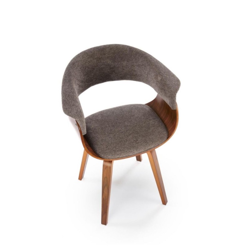 Krzesło z giętego drewna Venus popielaty/orzechowy