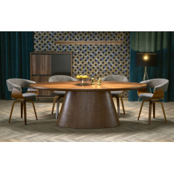 Krzesło z giętego drewna Venus popielaty/orzechowy