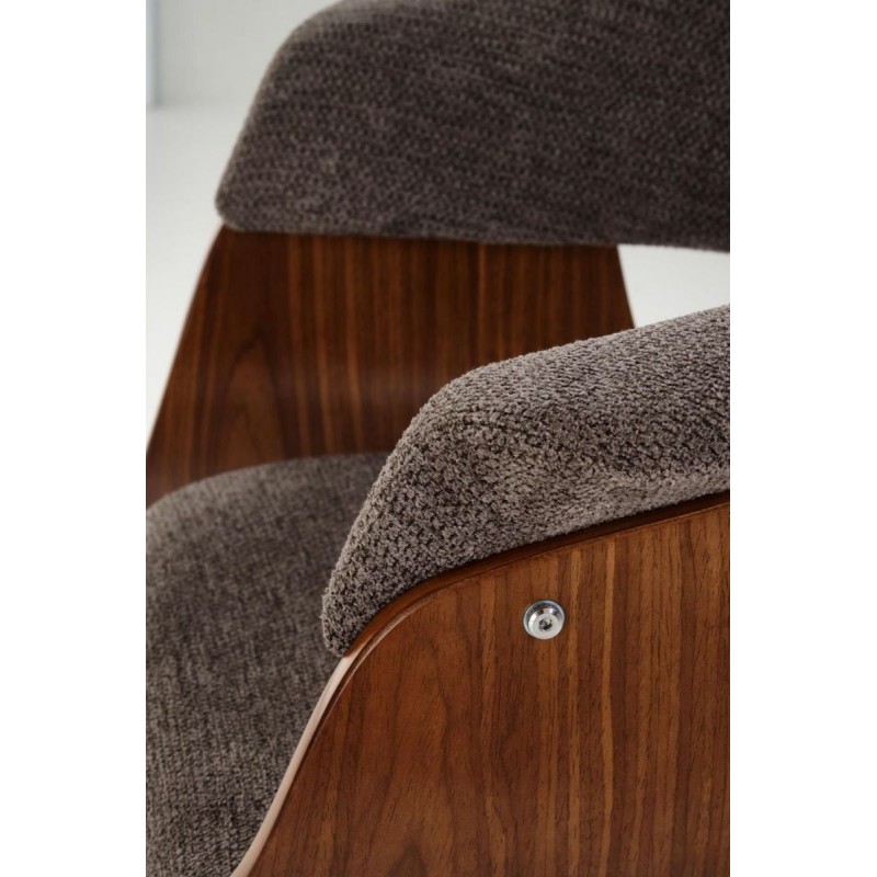 Krzesło z giętego drewna Venus popielaty/orzechowy