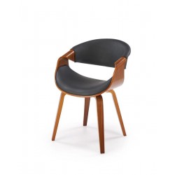 Krzesło z giętego drewna Earth czarny/orzechowy