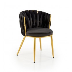 K517 krzesło czarny / złoty