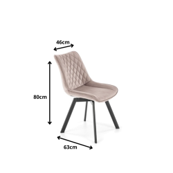 K520 krzesło nogi - czarne, siedzisko - beżowy K520 krzesło nogi - czarne, siedzisko - beżowy