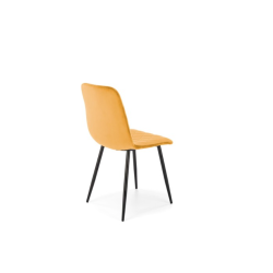 Krzesło tapicerowane Porto musztardowe/czarne nogi Krzesło tapicerowane Porto musztardowe/czarne nogi