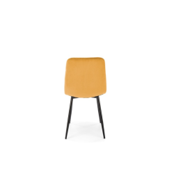 Krzesło tapicerowane Porto musztardowe/czarne nogi Krzesło tapicerowane Porto musztardowe/czarne nogi