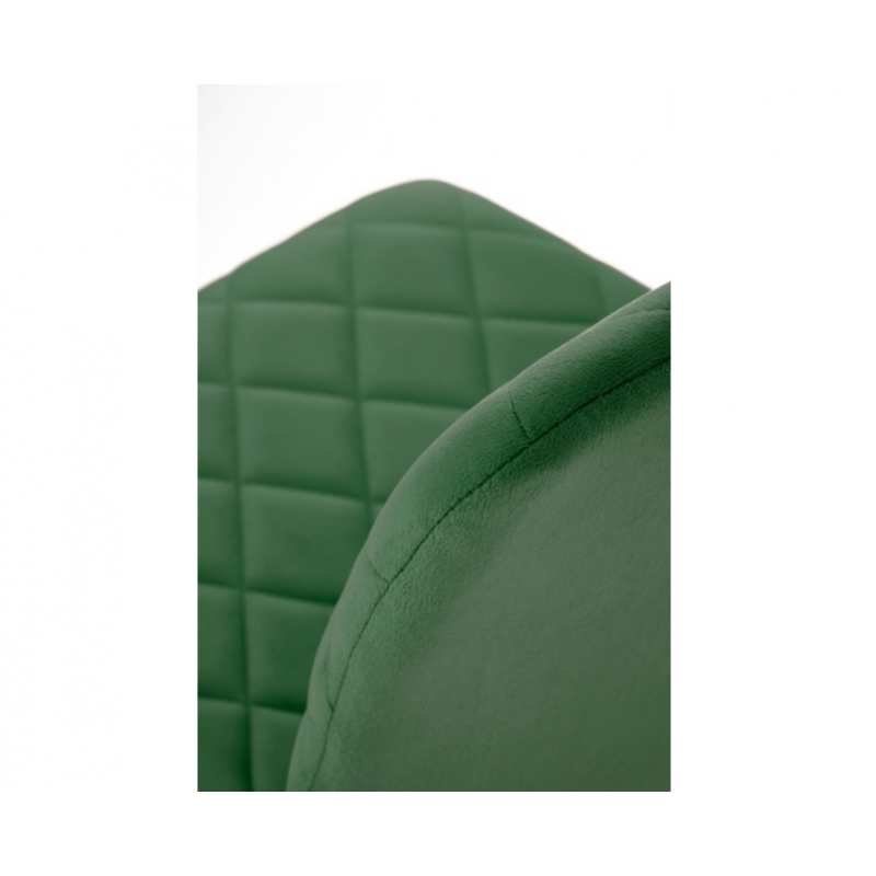 Krzesło tapicerowane Porto zielony/czarne nogi