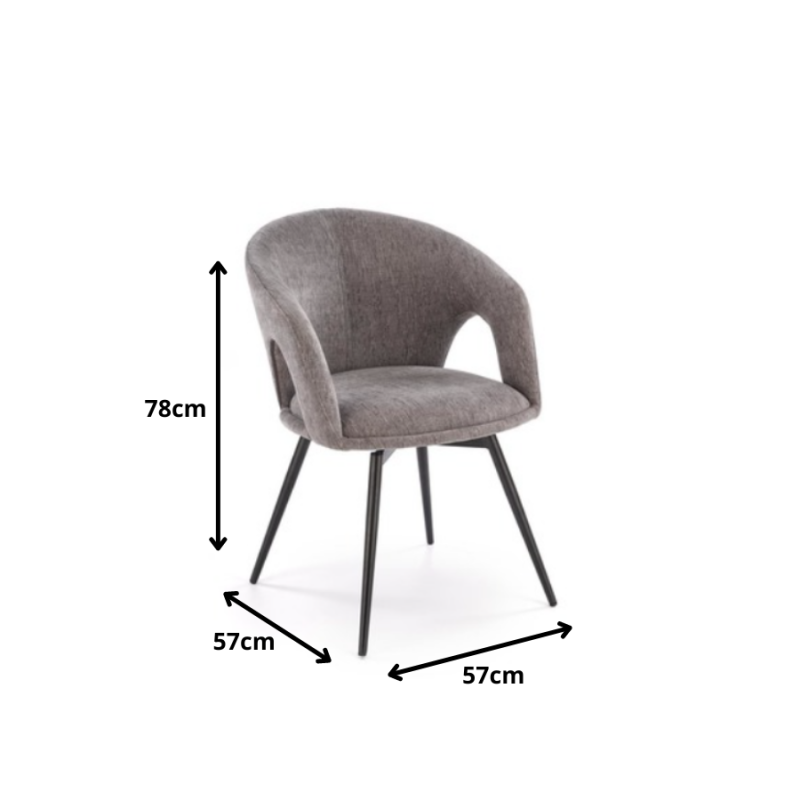 Krzesło obrotowe Aveiro popiel/czarne nogi