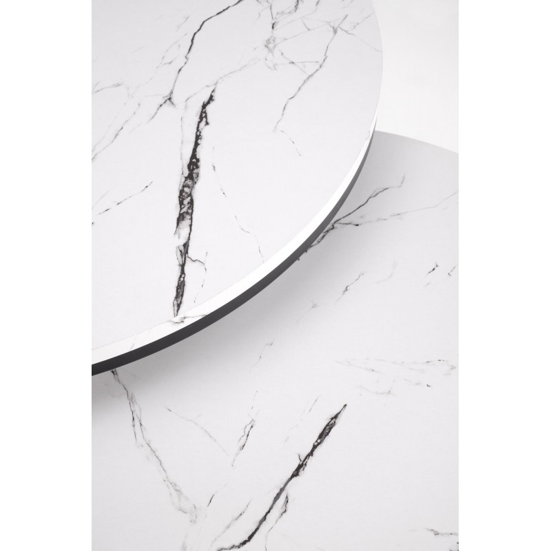 JAVA zestaw 2 ław, biały marmur / czarny