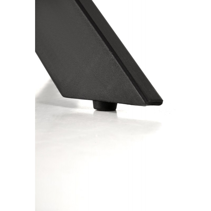 EDGAR 2 stół okrągły, blat - biały marmur, nogi - czarny