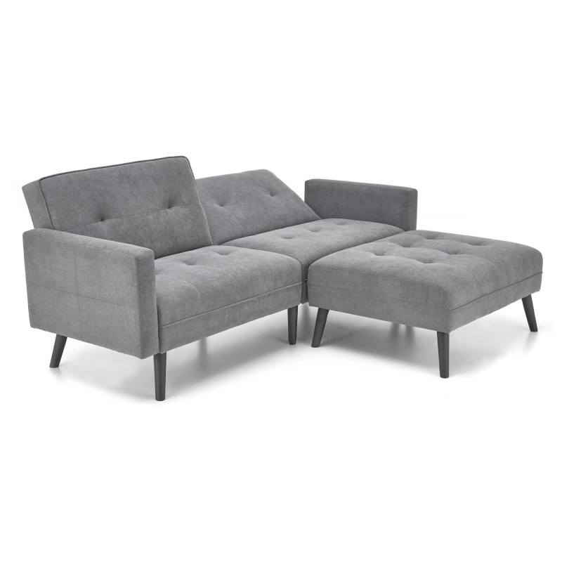 CORNELIUS sofa rozkładana z funkcją narożnika popiel
