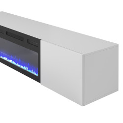 LIVO RTV 180 wisząca z kominkiem biały