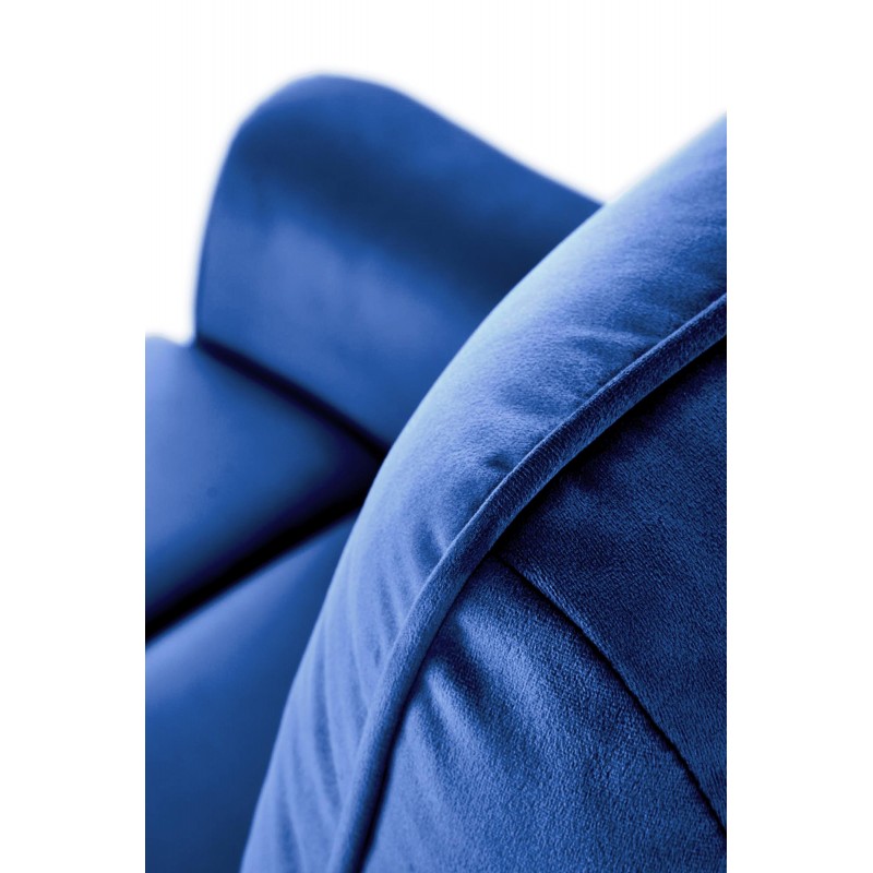 SEMIR fotel z funkcja elektrycznego rozkładania / gniazdo USB, granatowy