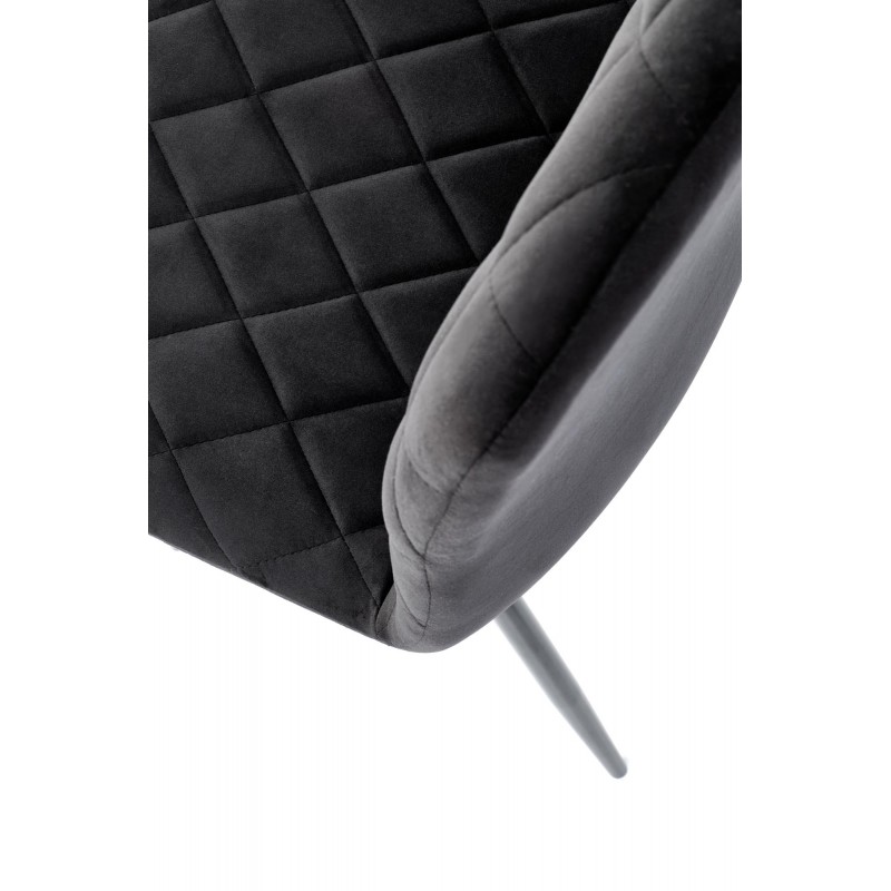 Krzesło tapicerowane Porto czarne/czarne nogi