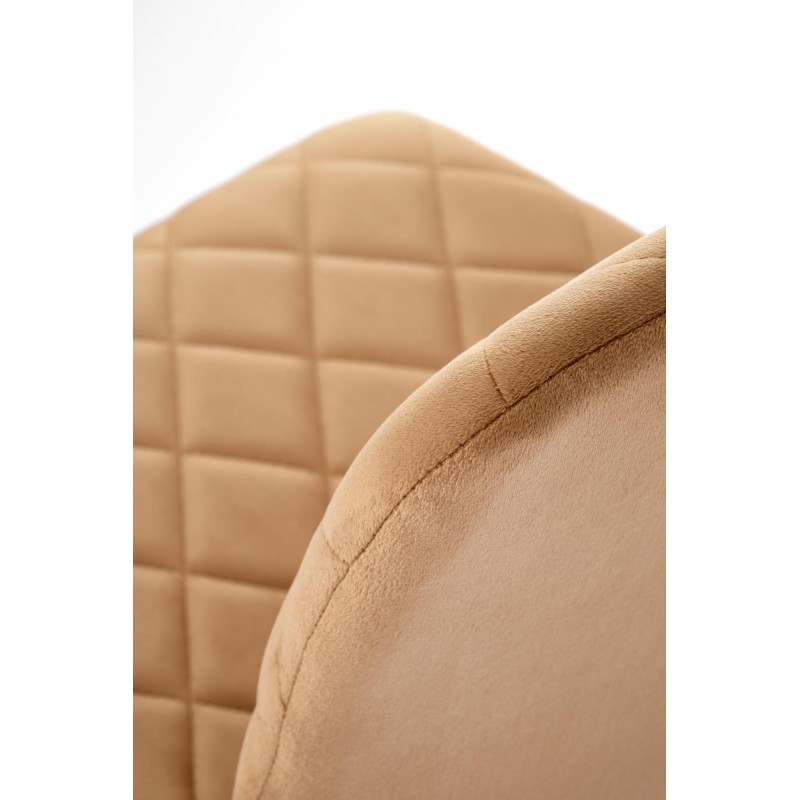 Krzesło tapicerowane Porto beżowe/czarne nogi