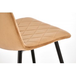 Krzesło tapicerowane Porto beżowe/czarne nogi