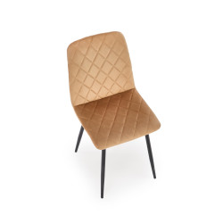 Krzesło tapicerowane Porto beżowe/czarne nogi Krzesło tapicerowane Porto beżowe/czarne nogi