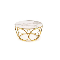 VENUS 2 ława, biały marmur / złoty VENUS 2 ława, biały marmur / złoty