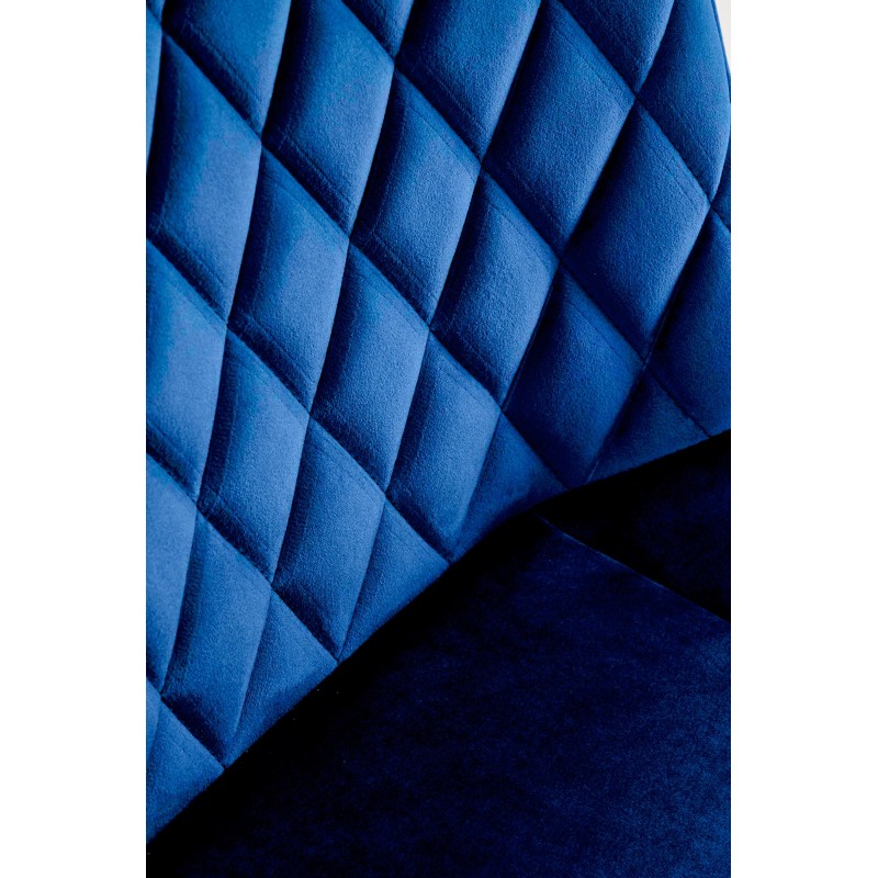 Krzesło tapicerowane Lizbona granatowe/czarne nogi