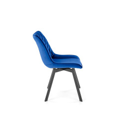 Krzesło tapicerowane Lizbona granatowe/czarne nogi